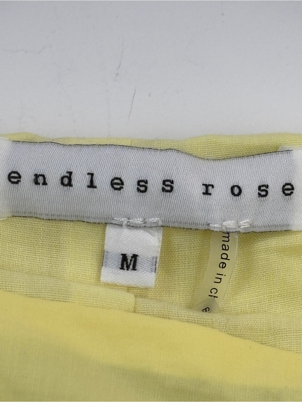 Endless Rose Yellow Ruched Puff Sleeve Blouse Romantic Coquette M Feminine Top - Picture 10 of 15